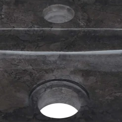 vidaXL Fontanería-Lavabo de pared mármol crema 38x24x6,5 cm
