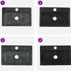 vidaXL Fontanería-Lavabo de pared mármol crema 38x24x6,5 cm