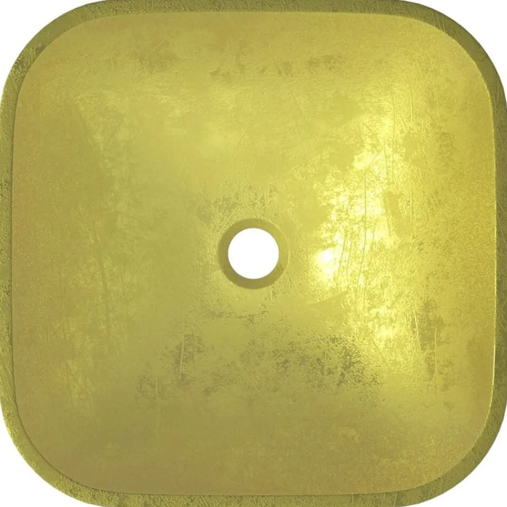 vidaXL Fontanería-Lavabo de vidrio 42x42x14 cm
