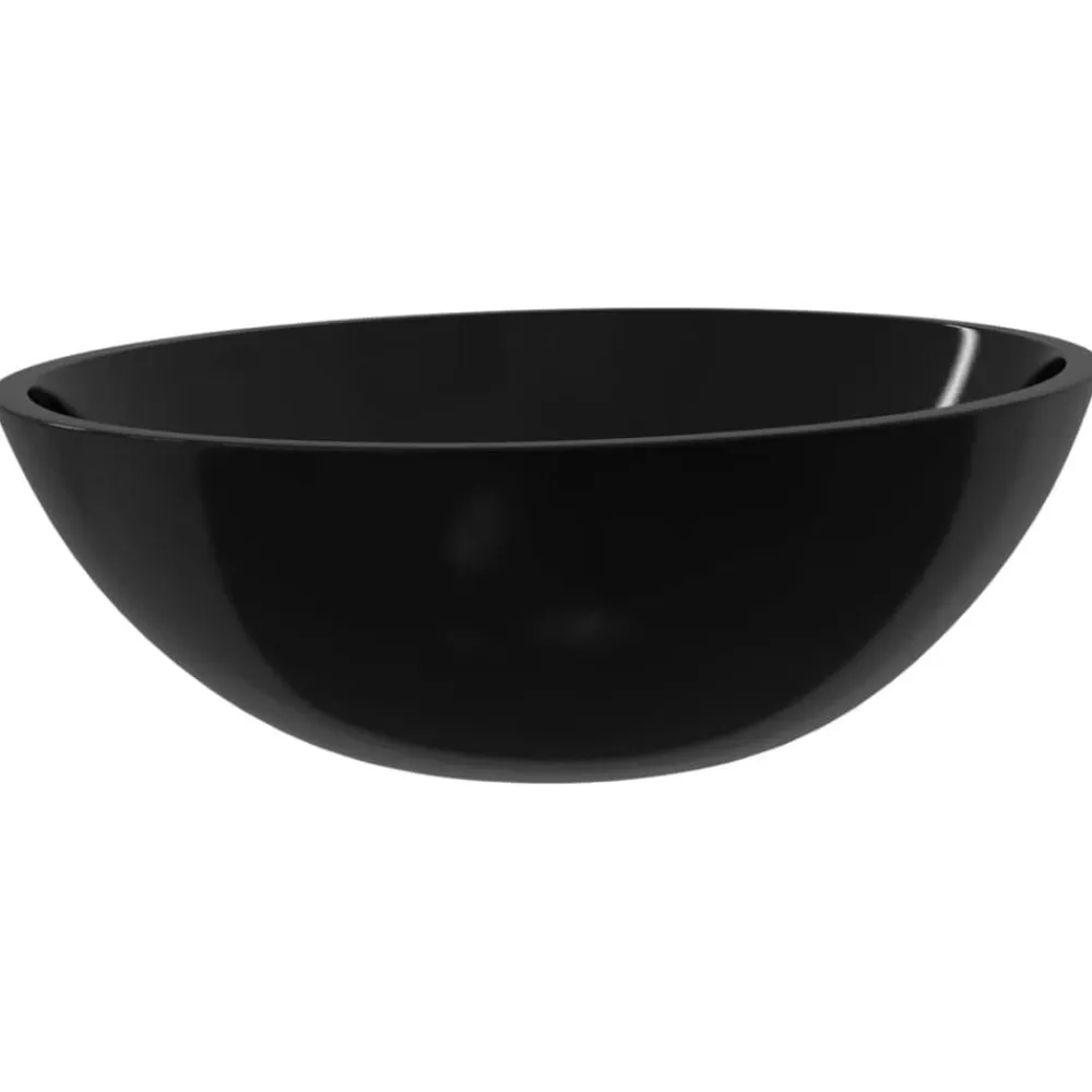 vidaXL Fontanería-Lavabo de vidrio 50x37x14 cm