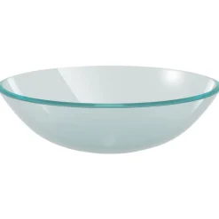 vidaXL Fontanería-Lavabo de vidrio templado 42 cm esmerilado
