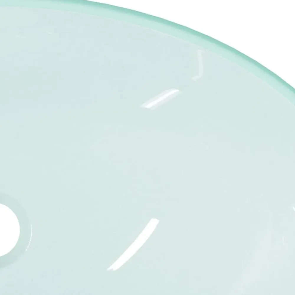 vidaXL Lavabo de vidrio templado 54,5x35x15,5 cm Esmerilado New