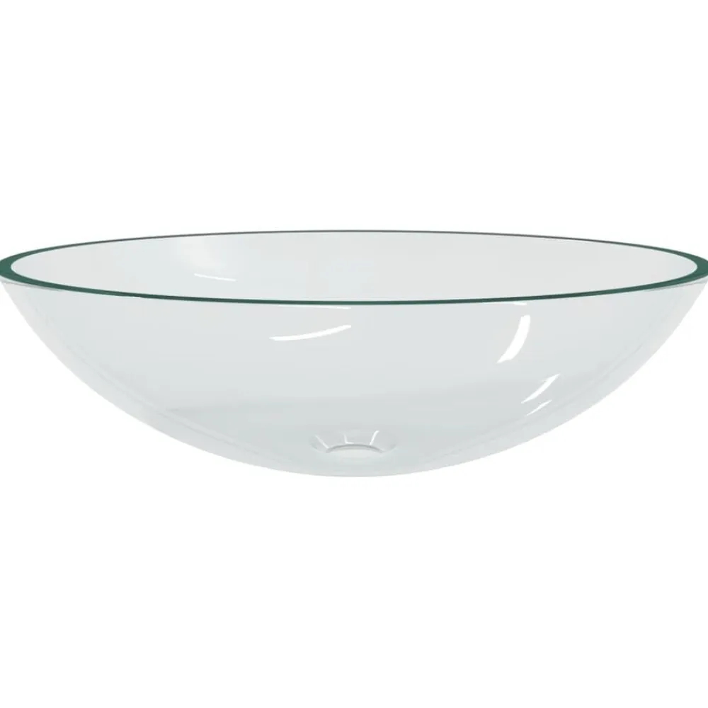 vidaXL Lavabo de vidrio 50x37x14 cm Transparente