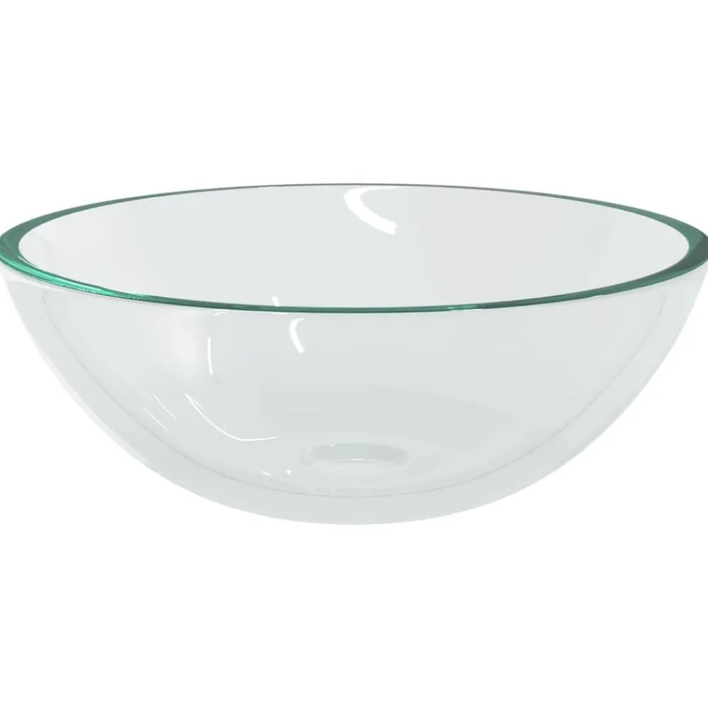 vidaXL Lavabo de vidrio 50x37x14 cm Transparente