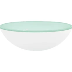 vidaXL Lavabo de vidrio templado 42x14 cm Blanco Best