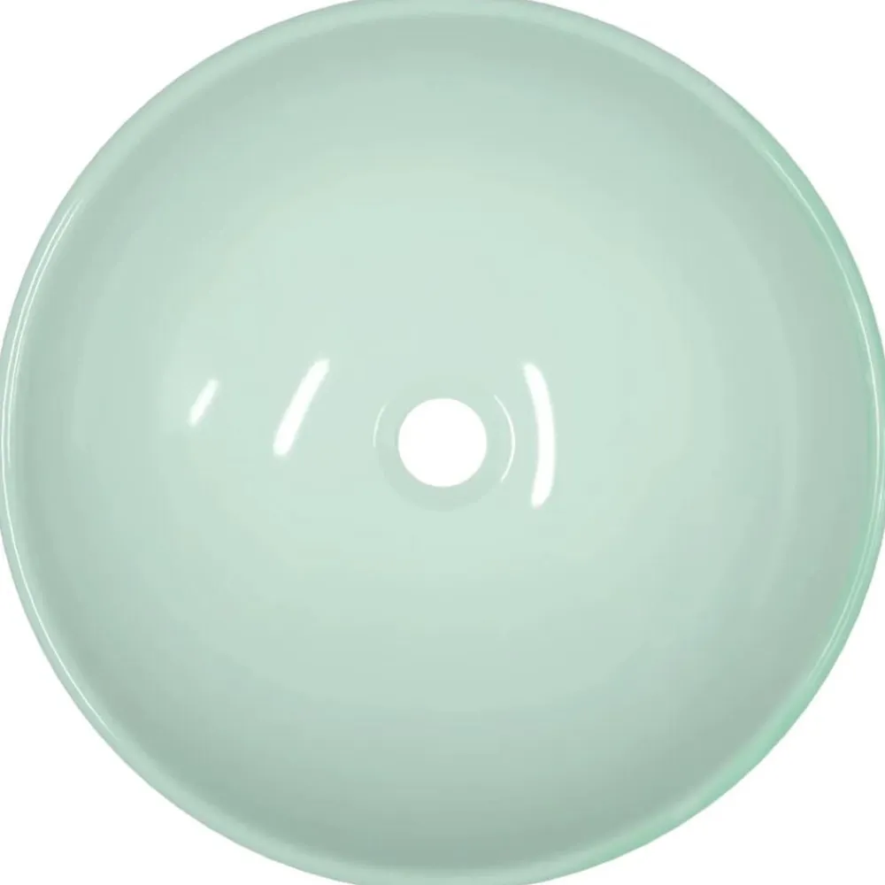 vidaXL Lavabo de vidrio templado 42x14 cm Blanco Best