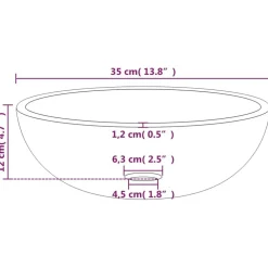 vidaXL Fontanería-Lavabo de vidrio templado 35x12 cm