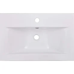 vidaXL Fontanería-Lavabo encastrado de cerámica blanco 61x39,5x18,5 cm