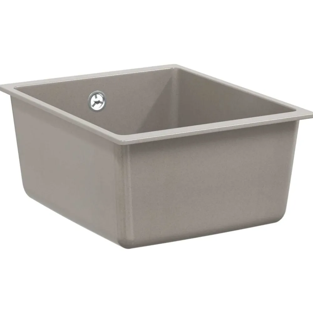 vidaXL Fontanería-Lavabo 370 x 460 mm 80% Cuarzo y 20% Resina