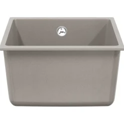 vidaXL Fontanería-Lavabo 370 x 460 mm 80% Cuarzo y 20% Resina