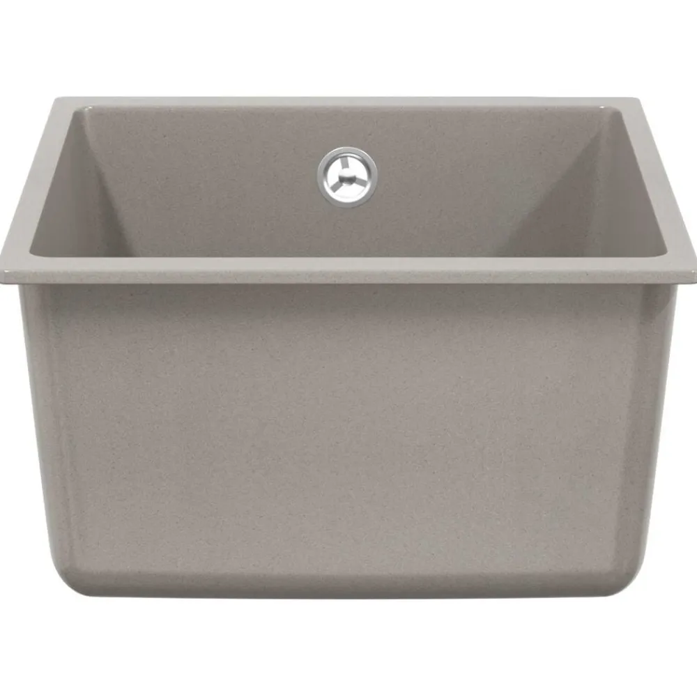 vidaXL Fontanería-Lavabo 370 x 460 mm 80% Cuarzo y 20% Resina