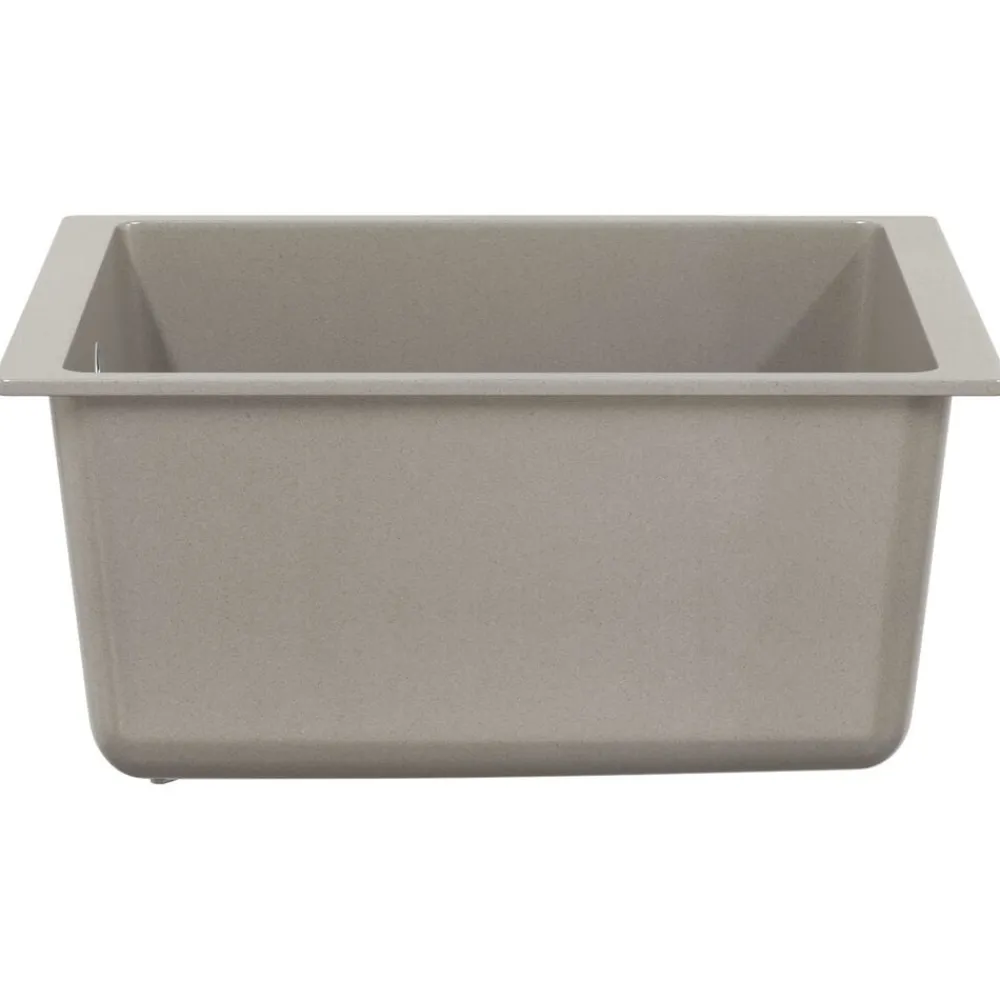 vidaXL Fontanería-Lavabo 370 x 460 mm 80% Cuarzo y 20% Resina