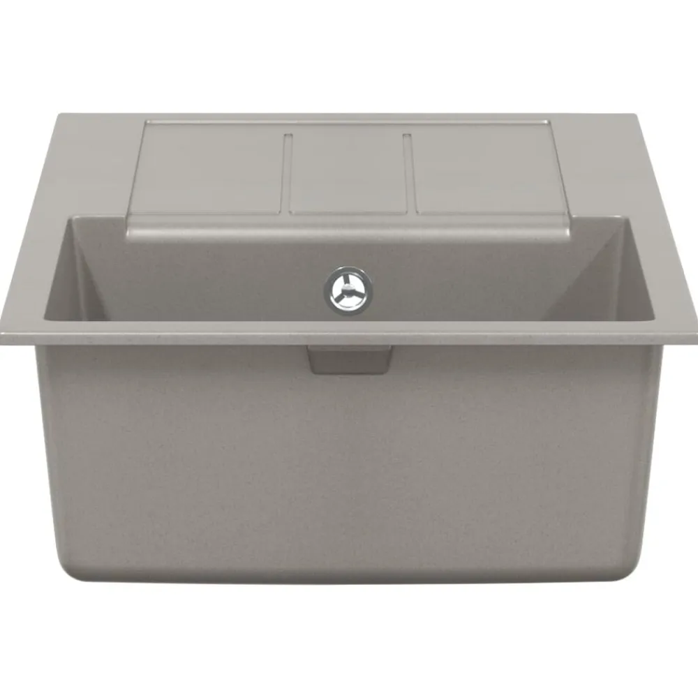 vidaXL Fontanería-Lavabo 780 x 500 mm 80% Cuarzo y 20% Resina