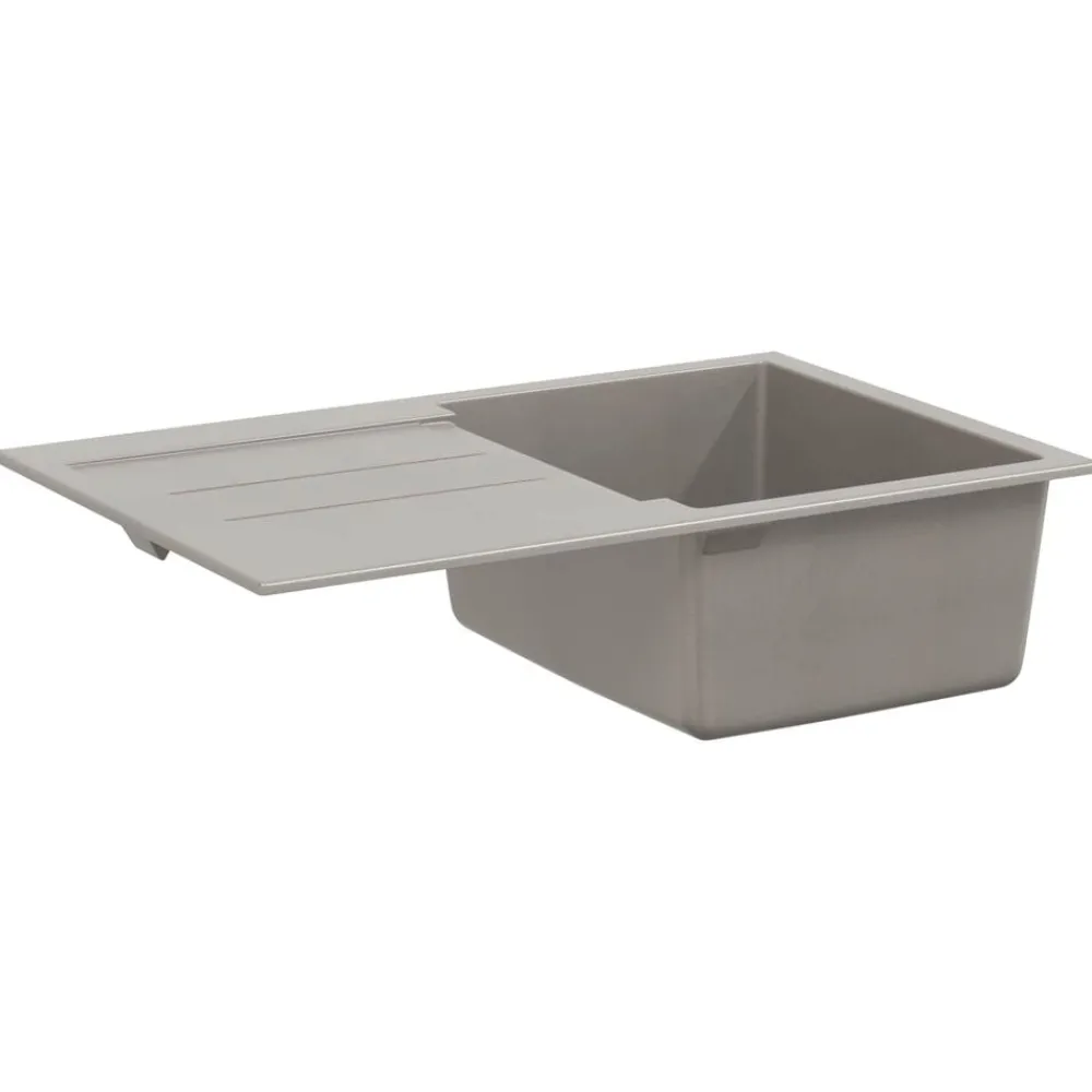 vidaXL Fontanería-Lavabo 780 x 500 mm 80% Cuarzo y 20% Resina