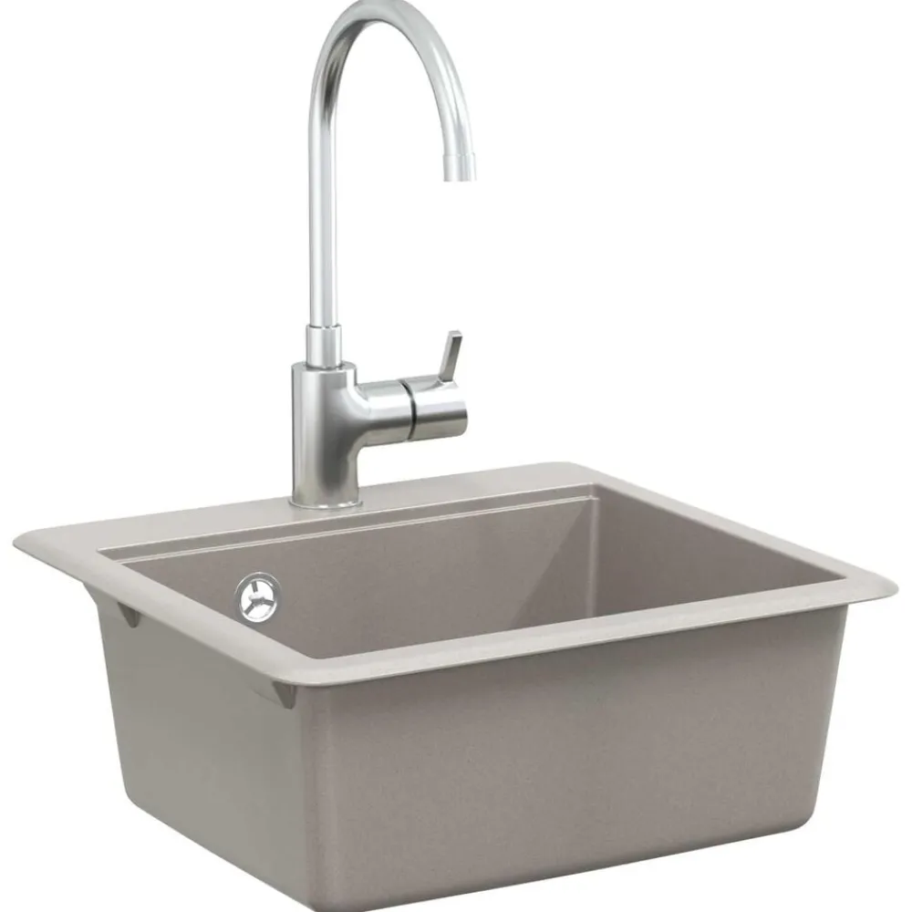 vidaXL Lavabo 470 x 440 mm granito Gris Sale
