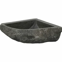 vidaXL Fontanería-Lavabo Gris (30-37) x (30-37) x 12 cm Piedra del Río