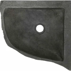 vidaXL Fontanería-Lavabo Gris (30-37) x (30-37) x 12 cm Piedra del Río