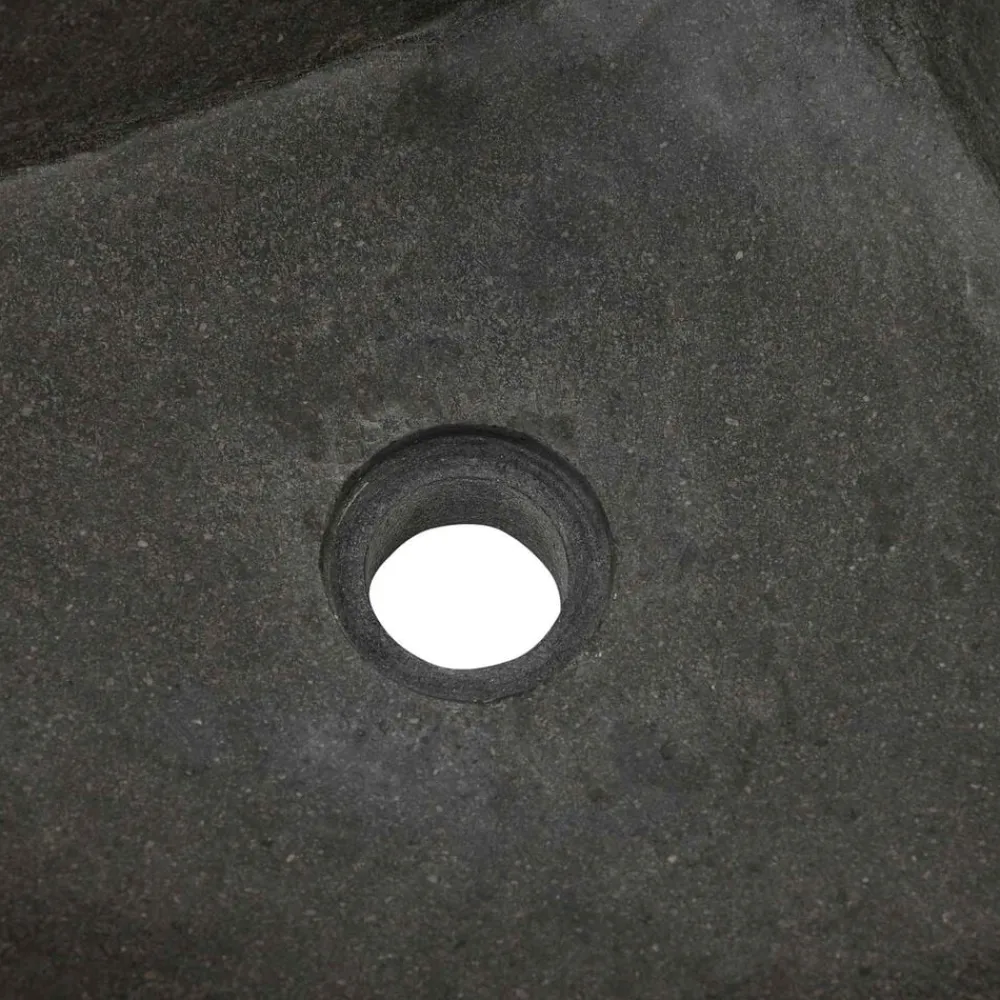 vidaXL Fontanería-Lavabo Gris (30-37) x (30-37) x 12 cm Piedra del Río