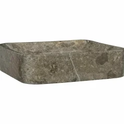 vidaXL Lavabo mármol 40x40x10 cm Gris Sale