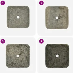 vidaXL Lavabo mármol 40x40x10 cm Gris Sale