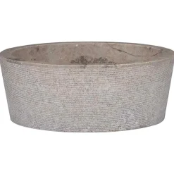 vidaXL Fontanería-Lavabo mármol Ø40x15 cm