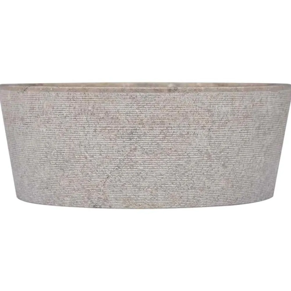 vidaXL Fontanería-Lavabo mármol Ø40x15 cm