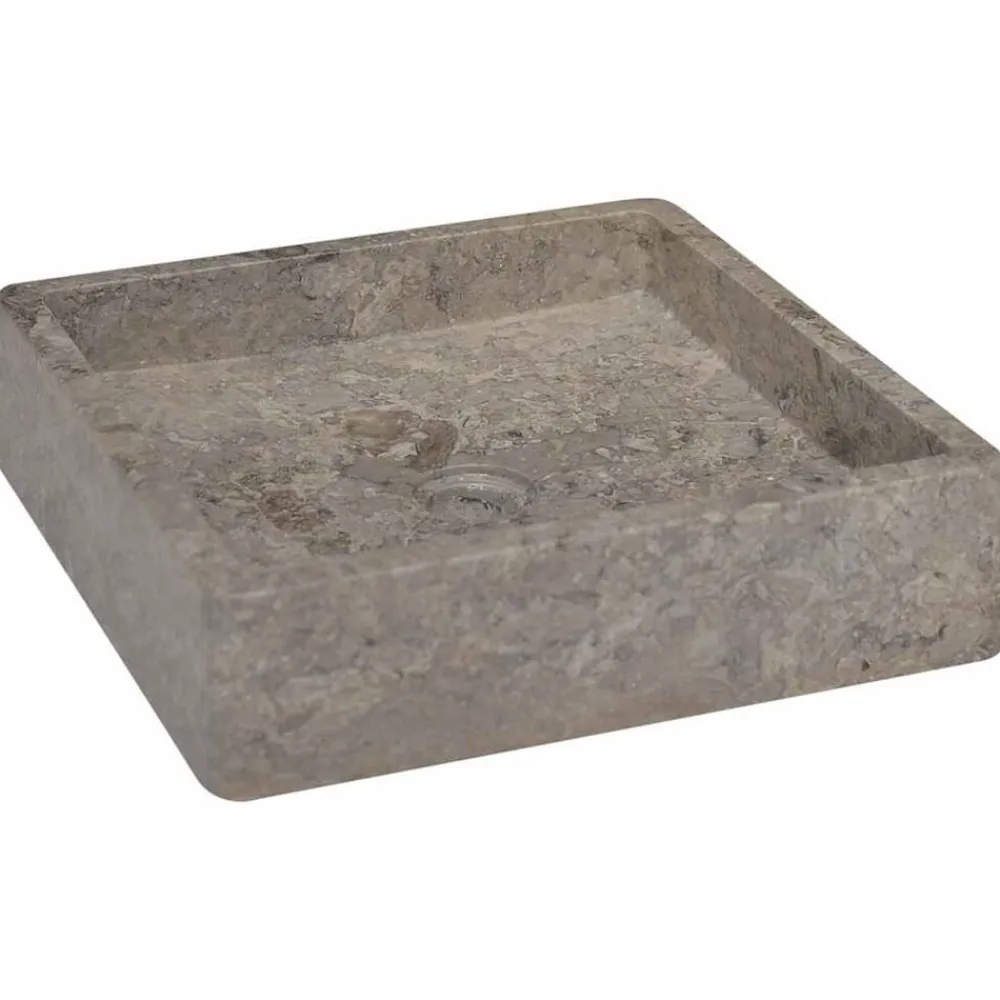 vidaXL Fontanería-Lavabo mármol 40x40x10 cm
