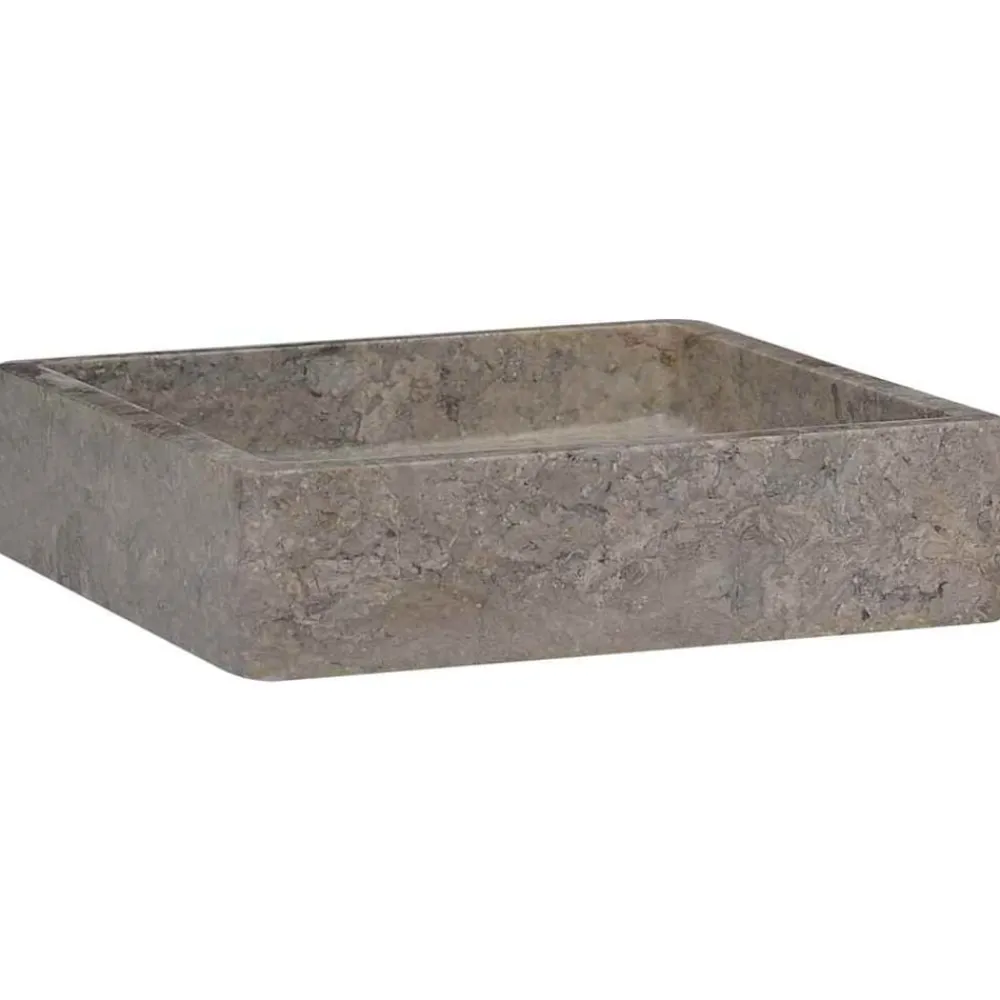 vidaXL Fontanería-Lavabo mármol 40x40x10 cm