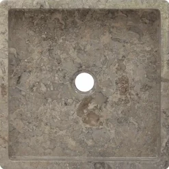 vidaXL Fontanería-Lavabo mármol 40x40x10 cm