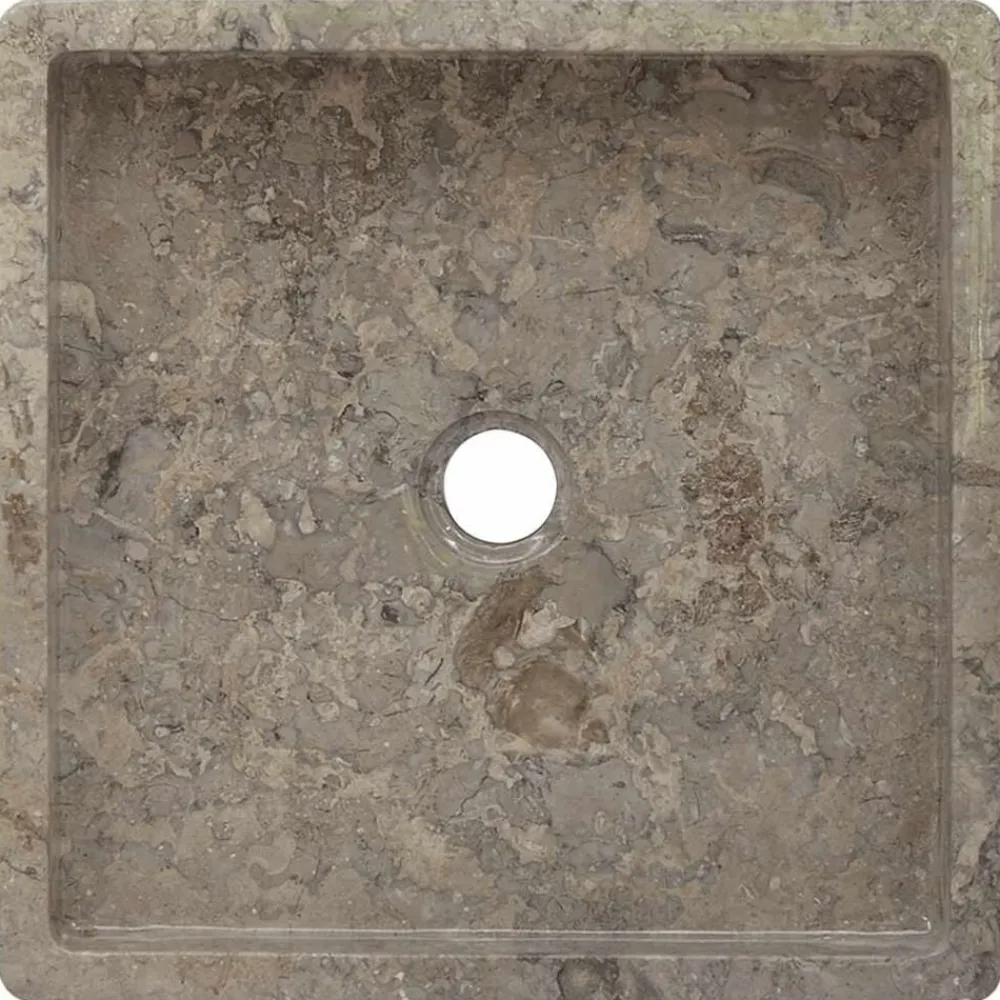 vidaXL Fontanería-Lavabo mármol 40x40x10 cm