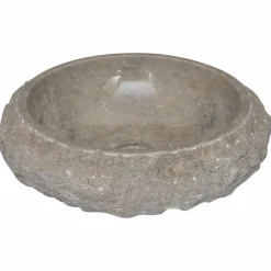vidaXL Fontanería-Lavabo mármol Ø40x12 cm
