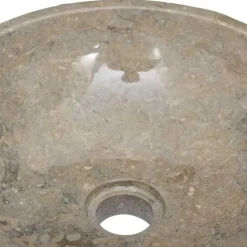 vidaXL Fontanería-Lavabo mármol Ø40x12 cm