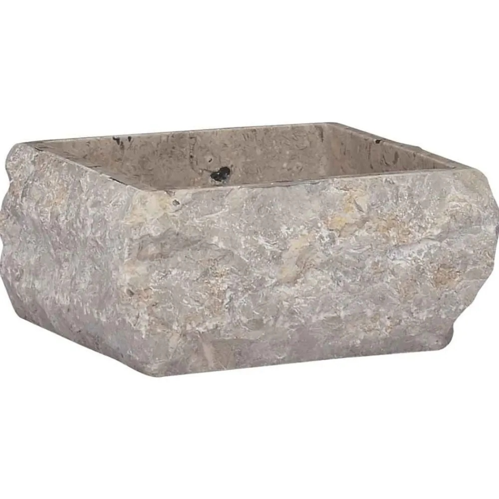 vidaXL Fontanería-Lavabo mármol 30x30x13 cm