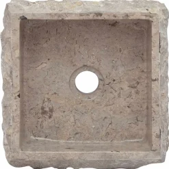 vidaXL Fontanería-Lavabo mármol 30x30x13 cm