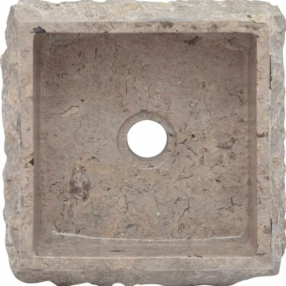 vidaXL Fontanería-Lavabo mármol 30x30x13 cm