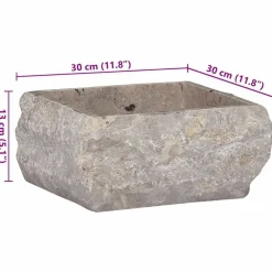 vidaXL Fontanería-Lavabo mármol 30x30x13 cm