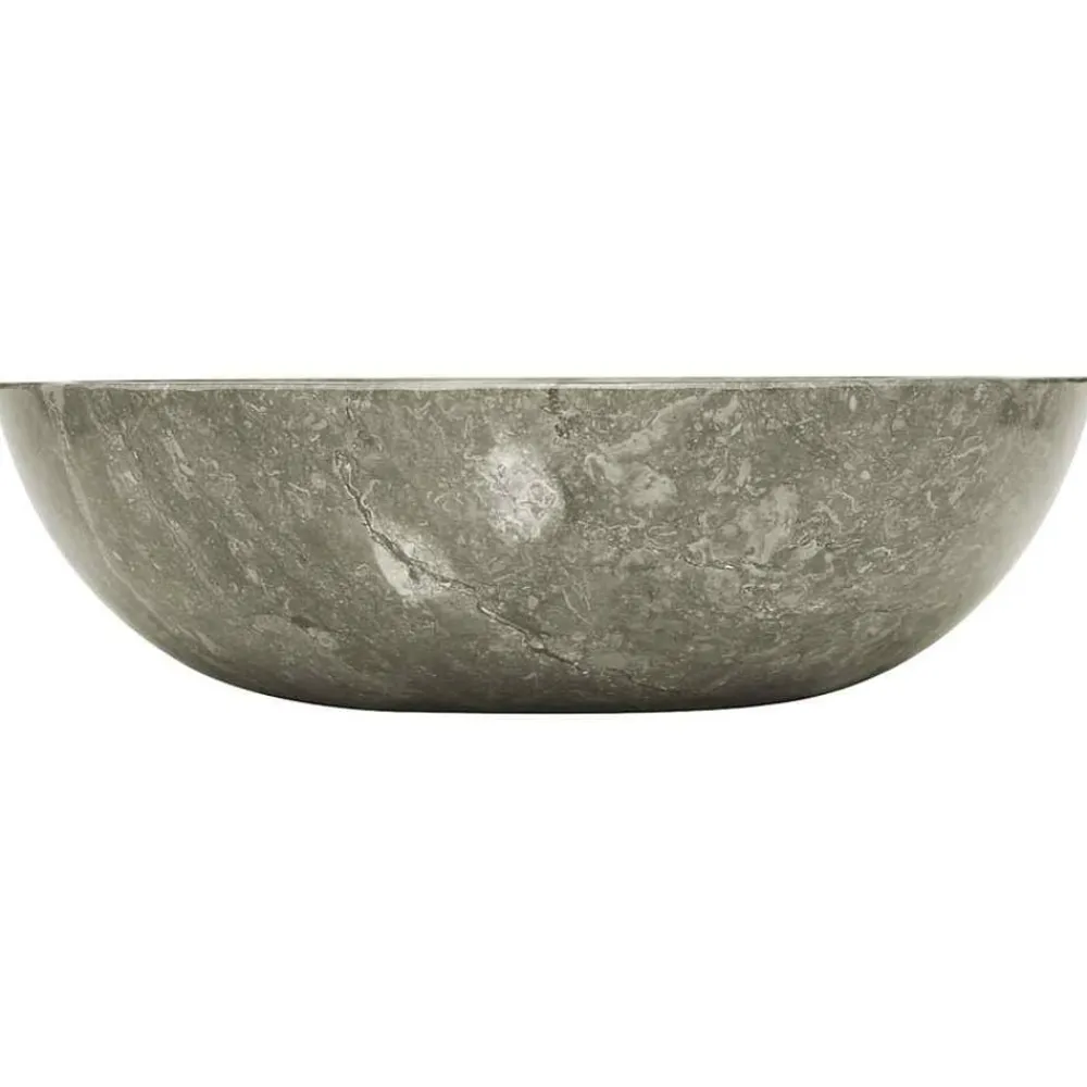vidaXL Fontanería-Lavabo mármol Ø40x12 cm