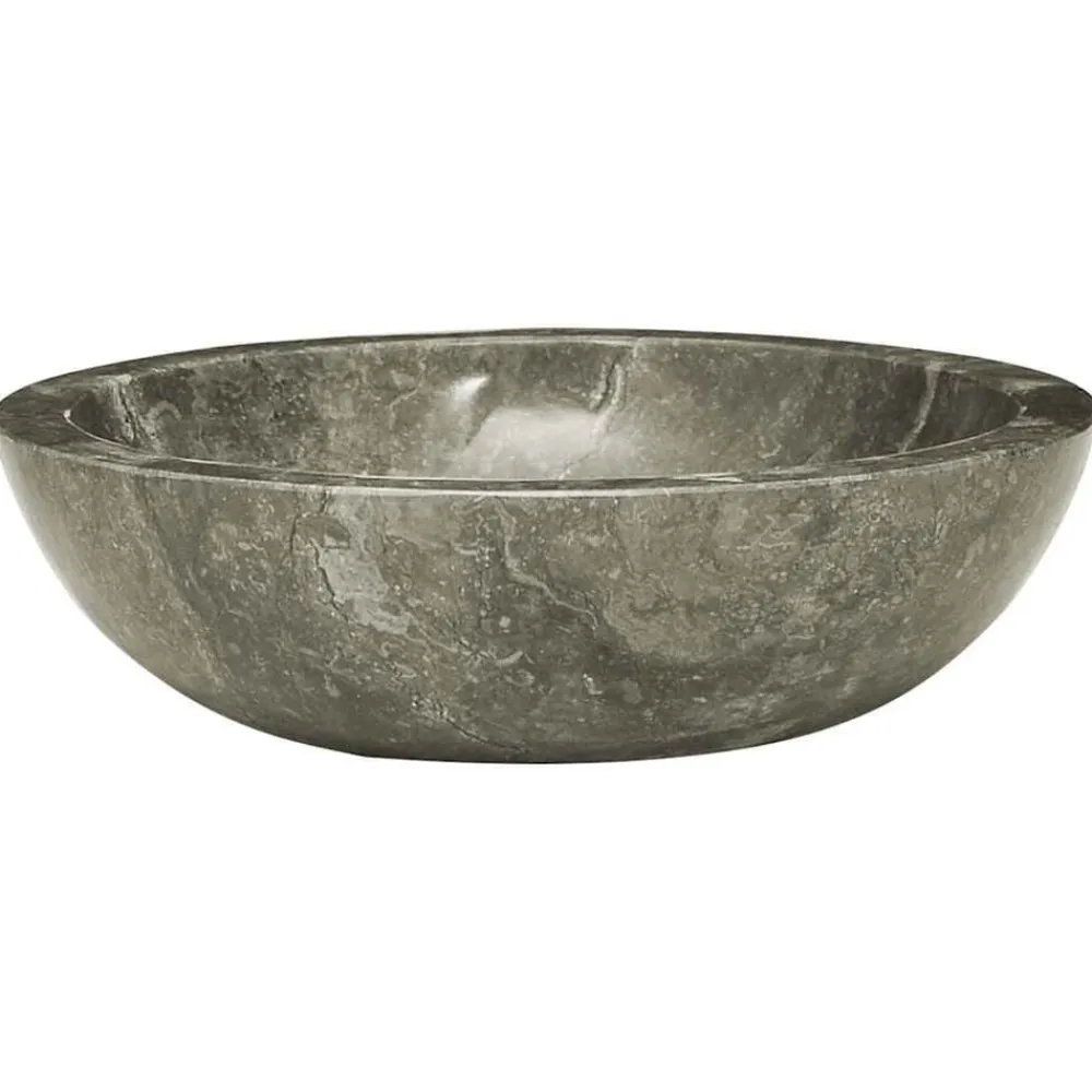 vidaXL Fontanería-Lavabo mármol Ø40x12 cm