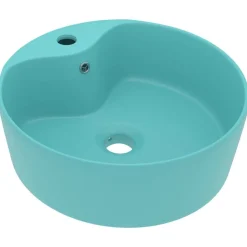 vidaXL Fontanería-Lavabo lujo con rebosadero cerámica 36x13 cm