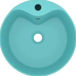 vidaXL Fontanería-Lavabo lujo con rebosadero cerámica 36x13 cm