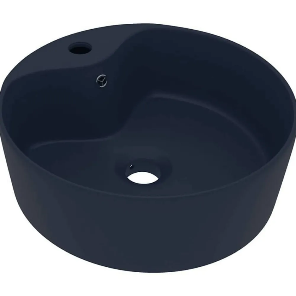 vidaXL Fontanería-Lavabo lujo con rebosadero cerámica 36x13 cm