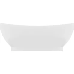 vidaXL Lavabo lujoso con rebosadero cerámica 58,5x39 cm blanco mate Hot