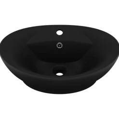 vidaXL Fontanería-Lavabo lujoso con rebosadero cerámica 58,5x39 cm