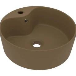 vidaXL Fontanería-Lavabo lujoso con rebosadero cerámica 36x13 cm