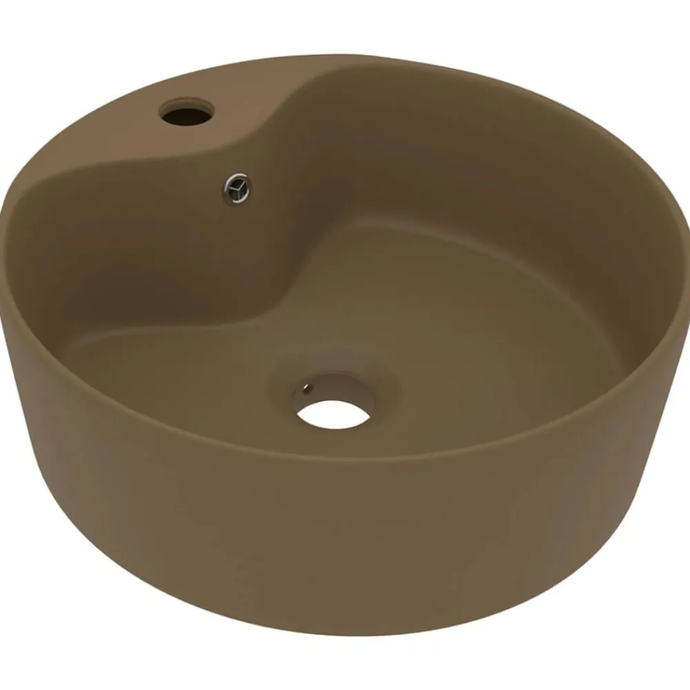 vidaXL Fontanería-Lavabo lujoso con rebosadero cerámica 36x13 cm