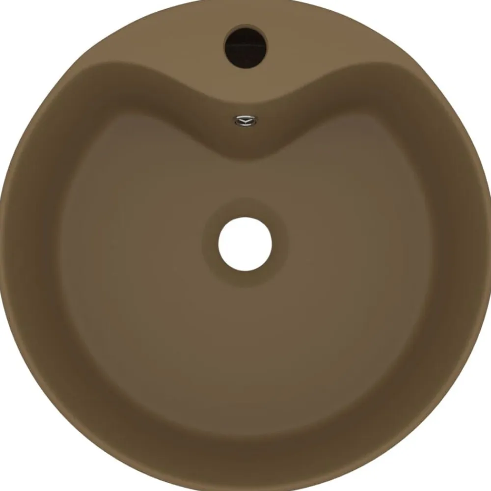 vidaXL Fontanería-Lavabo lujoso con rebosadero cerámica 36x13 cm