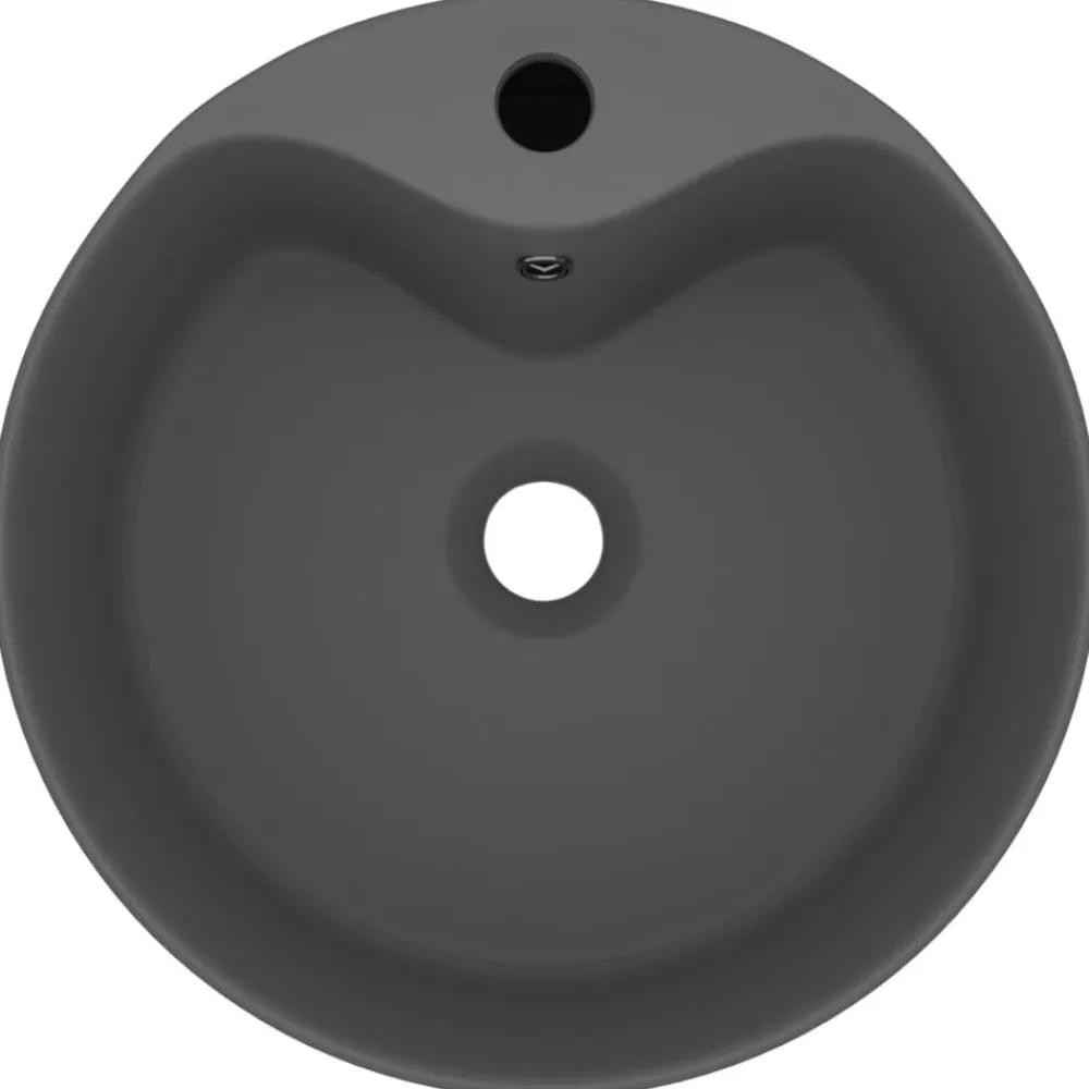 vidaXL Fontanería-Lavabo lujoso con rebosadero cerámica 36x13 cm