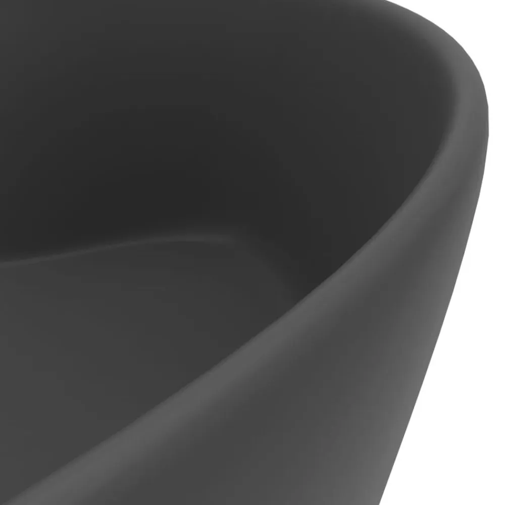 vidaXL Fontanería-Lavabo lujoso con rebosadero cerámica 36x13 cm