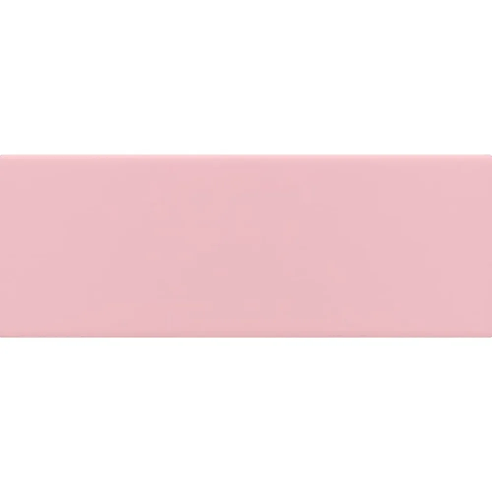 vidaXL Lavabo lujoso cuadrado rebosadero cerámica 41x41 cm rosa mate New