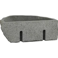 vidaXL Fontanería-Lavabo montado en la pared Gris 37 x 30 x 12 cm Piedra de río
